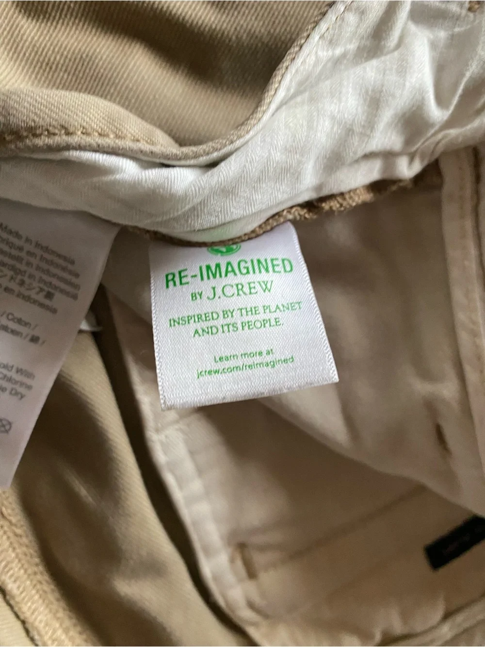 J Crew Men's Khaki Classic Relaxed Fit Chinos 100% Cotton Size W 30 L 32